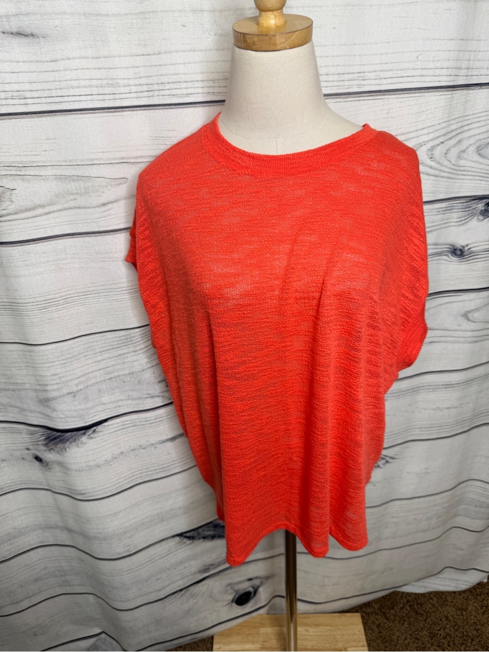 Sonoma Bright Orange Short-Sleeve Knit Top